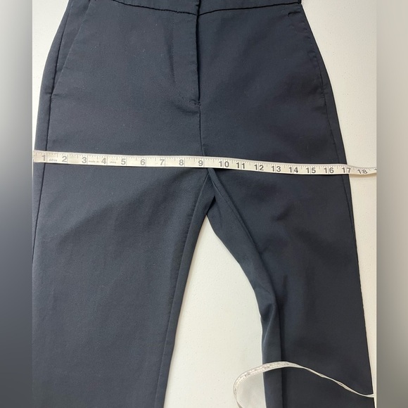 Zara High Rise Straight Leg Elastic Back Waist Band Front Pocket Split Hem Pant - Picture 11 of 13